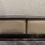 Modern Large-Scale Modular Sectional Sofa with Integrated Leather Side Tables, Premium Textured Fabric & Leather-Wrapped Base